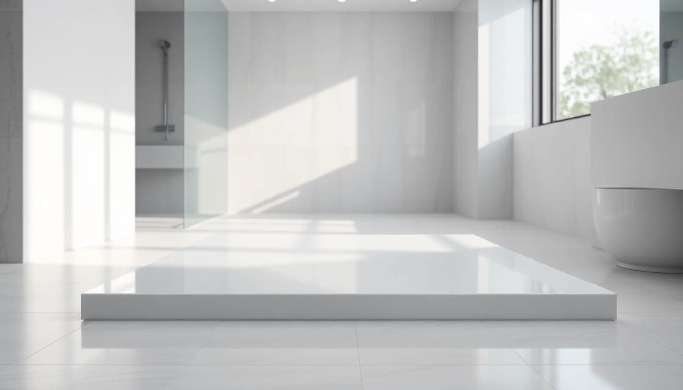 Elevate your space with a stunning shower base shower featured in a serene bathroom setting.