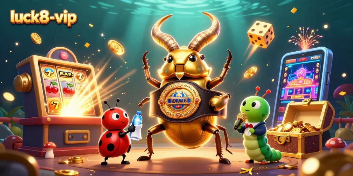 Experience exhilarating jackpots with luck8-vip in this vibrant casino illustration.