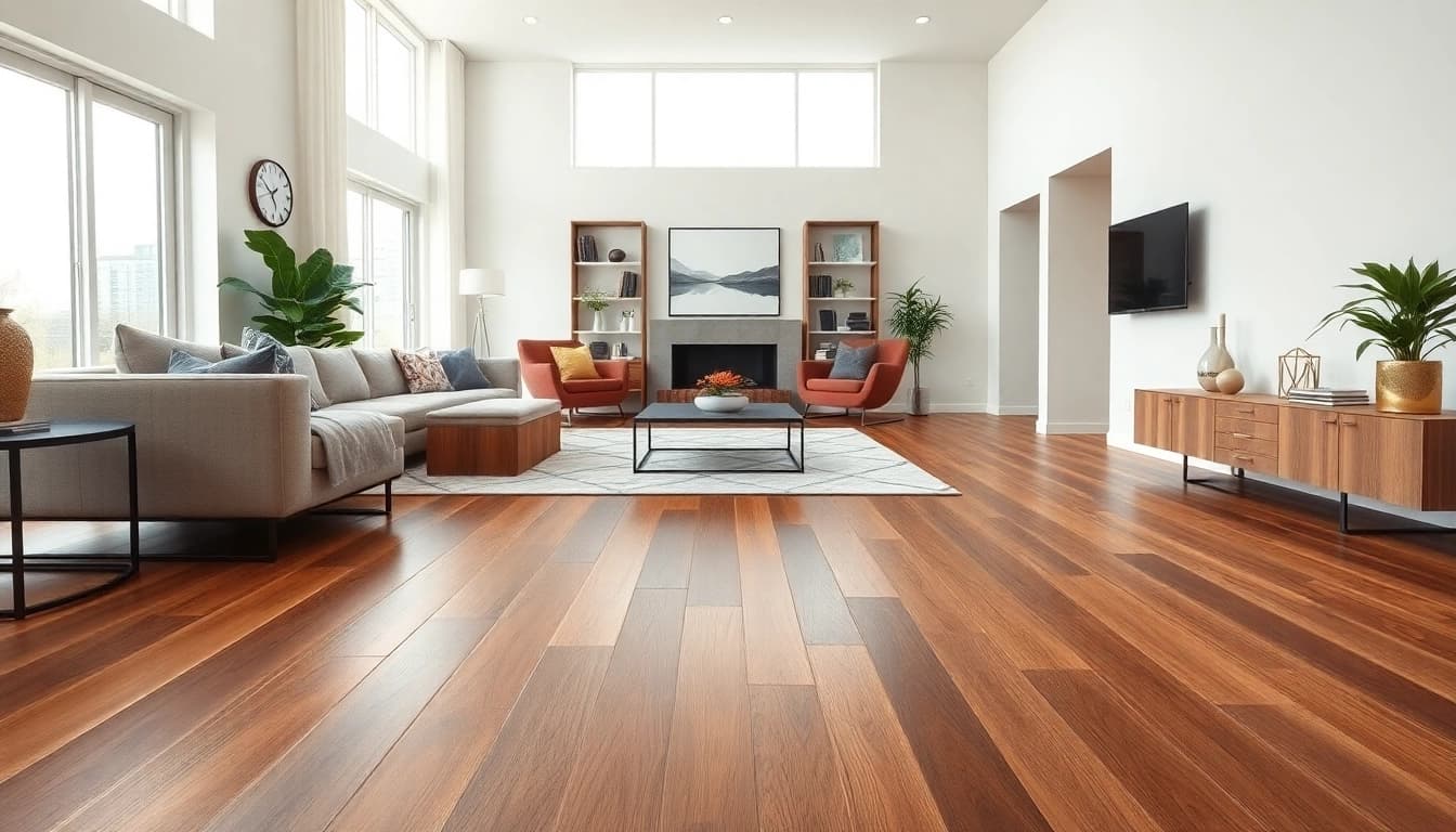 Upgrade your space with premium flooring near me showcased in a stylish Chicago living room.
