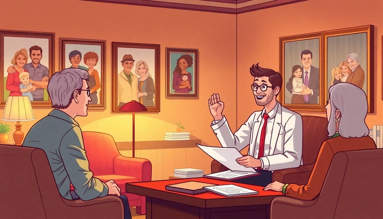 Lawyers advising clients about Wills in a professional office.