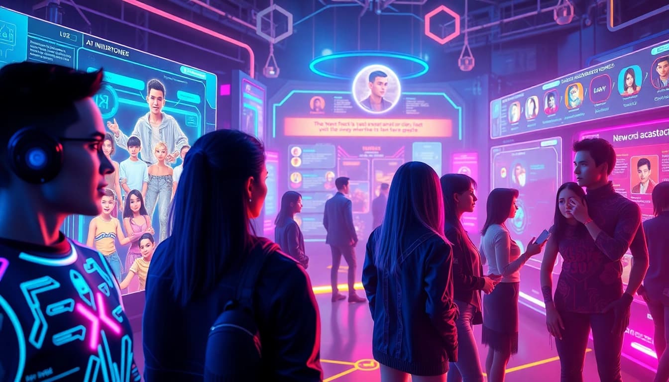 Explore the immersive world of AI NSFW chat platforms through a vibrant digital landscape.