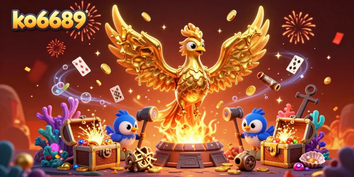 Win big with ko6689 while enjoying a captivating golden phoenix casino scene.
