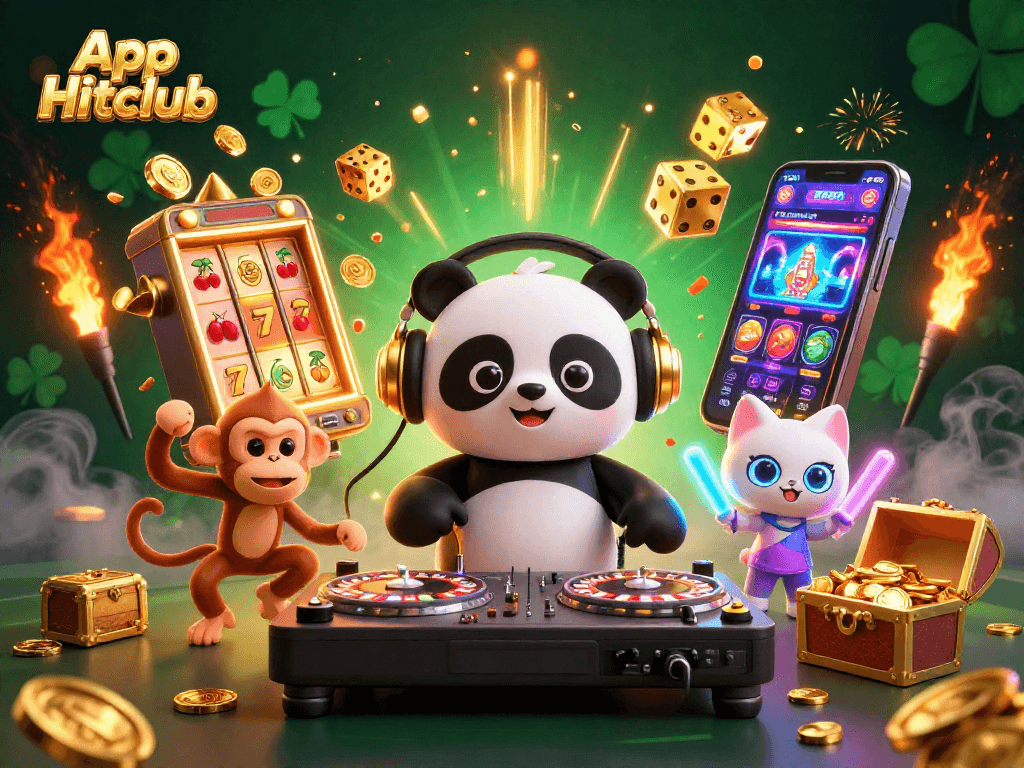 Play thrilling games on the App Hitclub while enjoying a vibrant casino atmosphere.