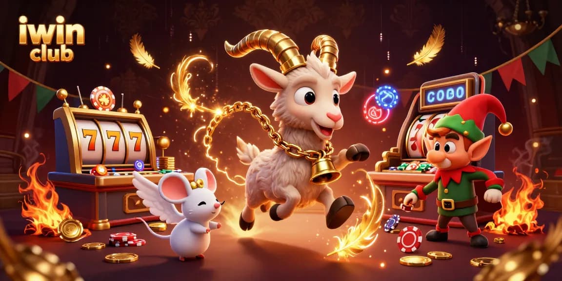 Engage in thrilling games at iwin club featuring a festive horror casino scene with unique characters.