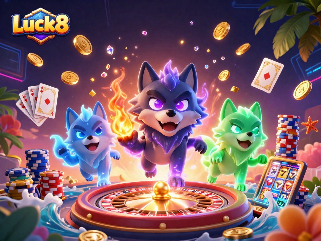 Experience thrilling gameplay at Luck8 with cascading coins, vibrant cards, and spectacular animations.
