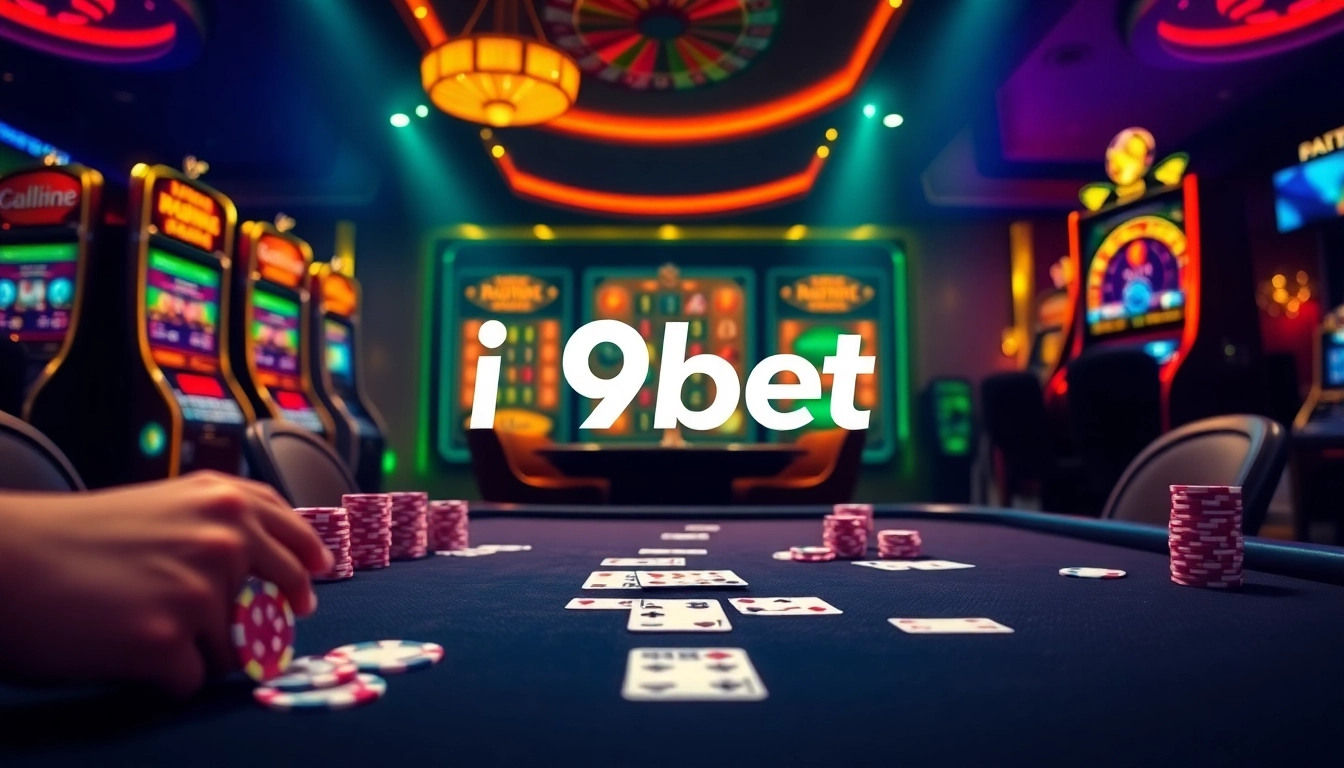 Experience the excitement of i9bet as players engage in thrilling casino games with vibrant amenities.