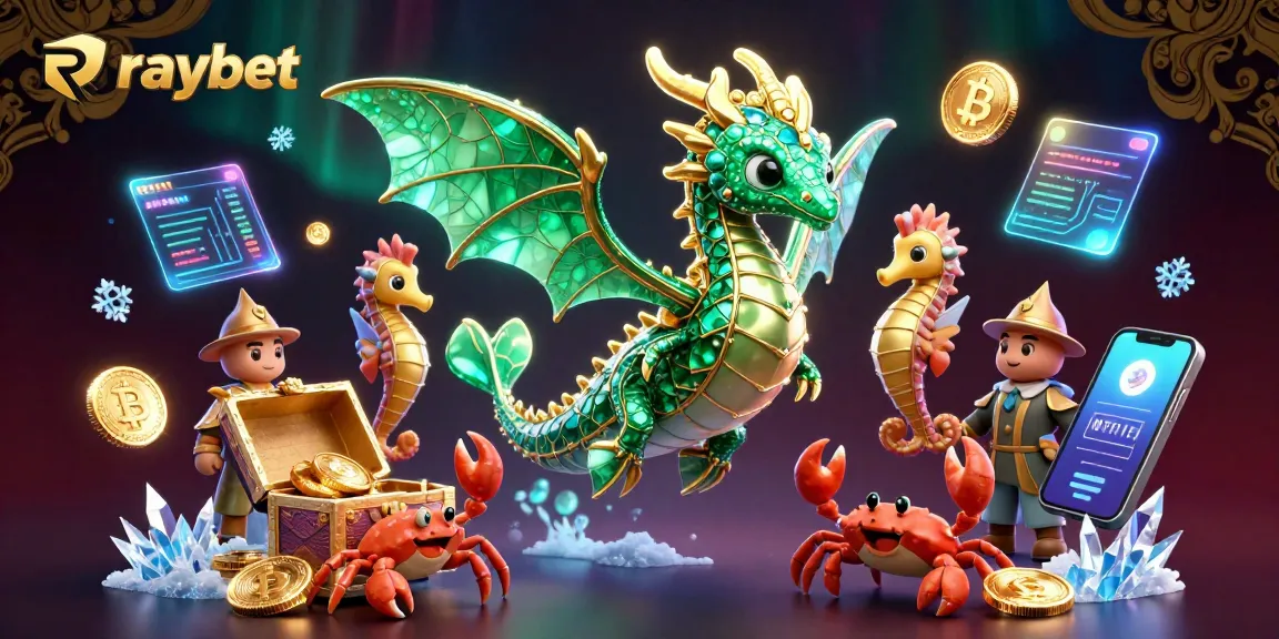 Experience the excitement of raybet with a 3D sea dragon, crypto elements and a treasure hunt!