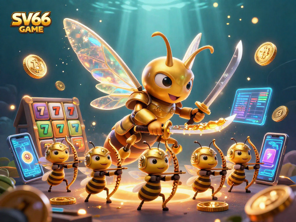Experience the thrill of SV66 GAME with dynamic slot reels and golden characters in vibrant underwater adventures.