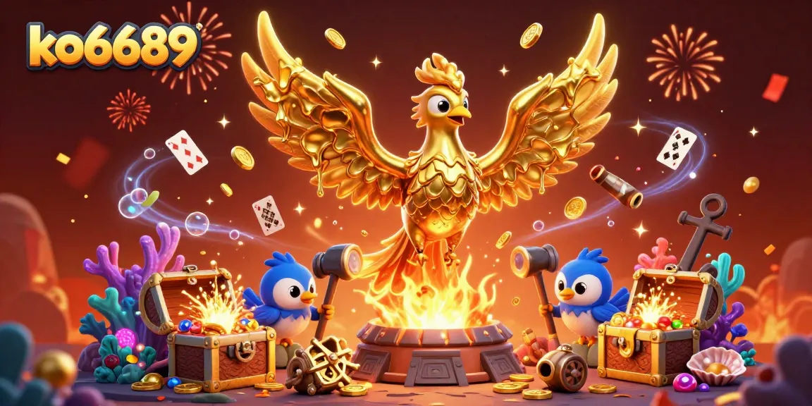 Win big with ko6689 while enjoying a captivating golden phoenix casino scene.