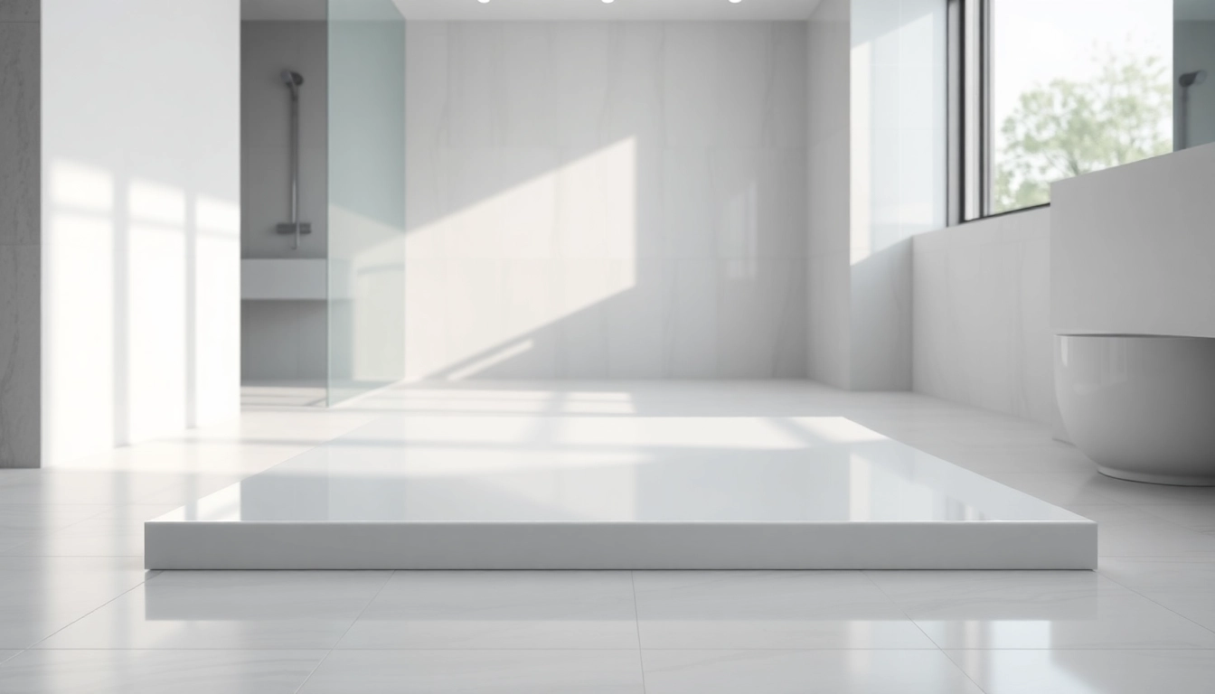 Elevate your space with a stunning shower base shower featured in a serene bathroom setting.