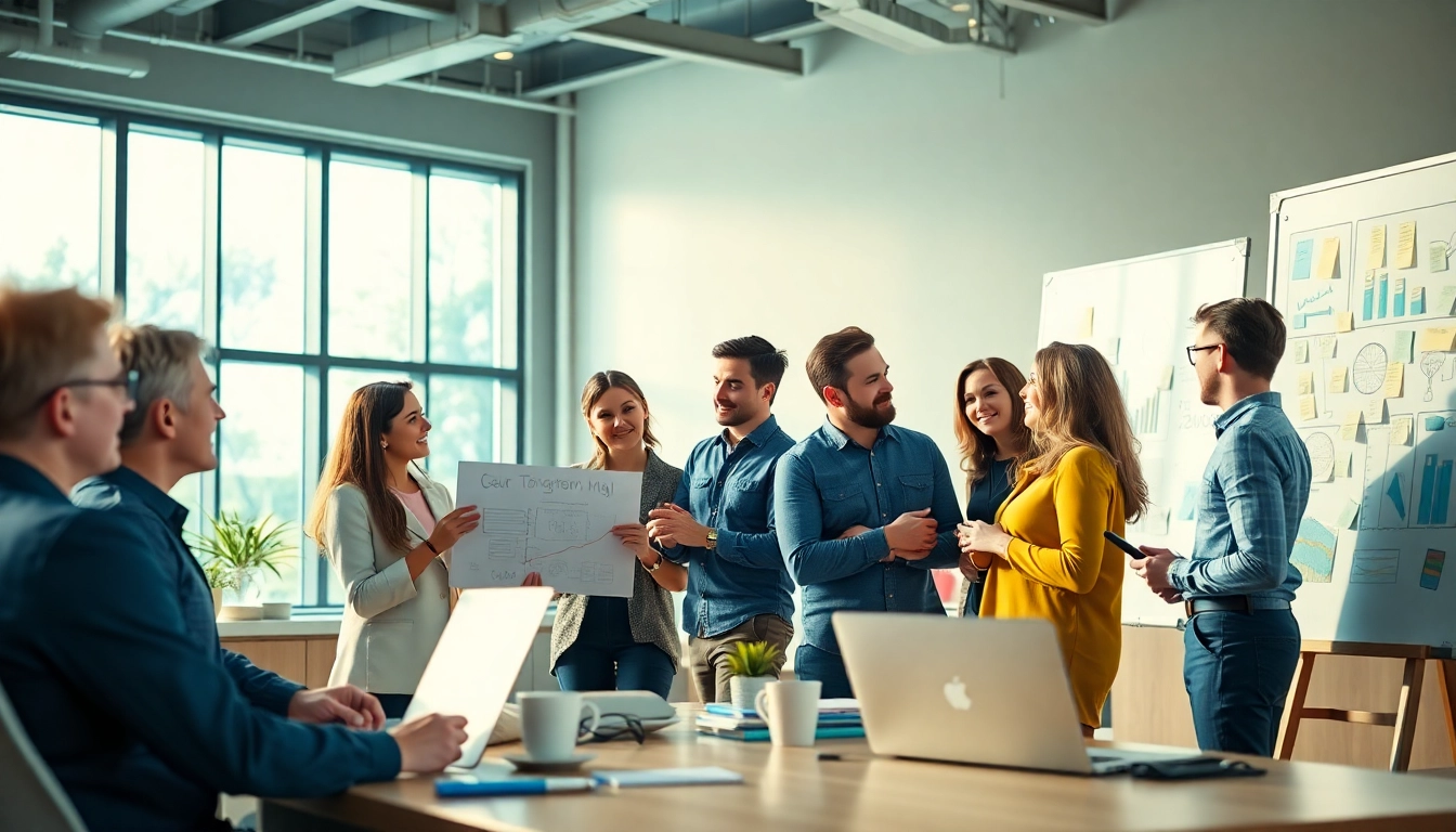 People discussing their ideal career options in a collaborative workspace.