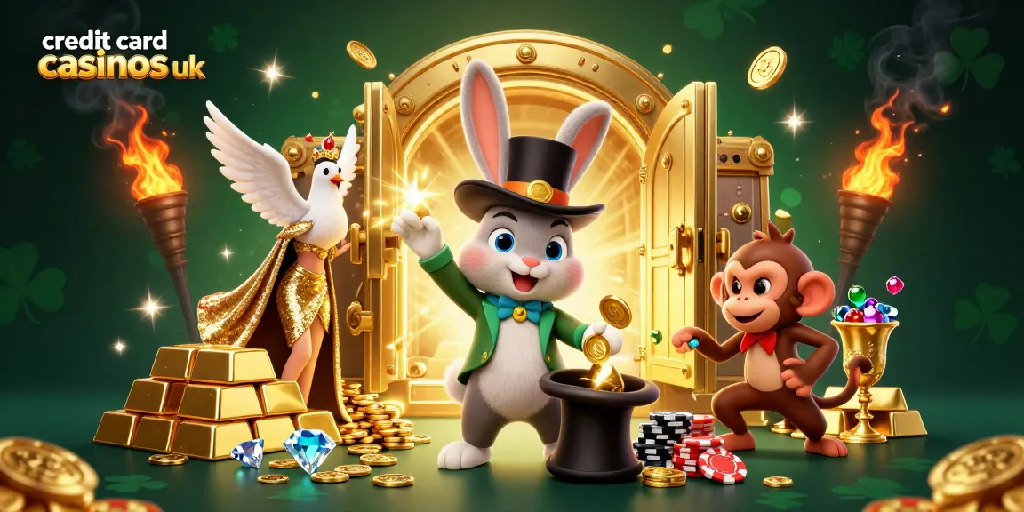 Engage with exciting gold wins at credit card casinos uk, featuring vibrant characters and dazzling treasures.