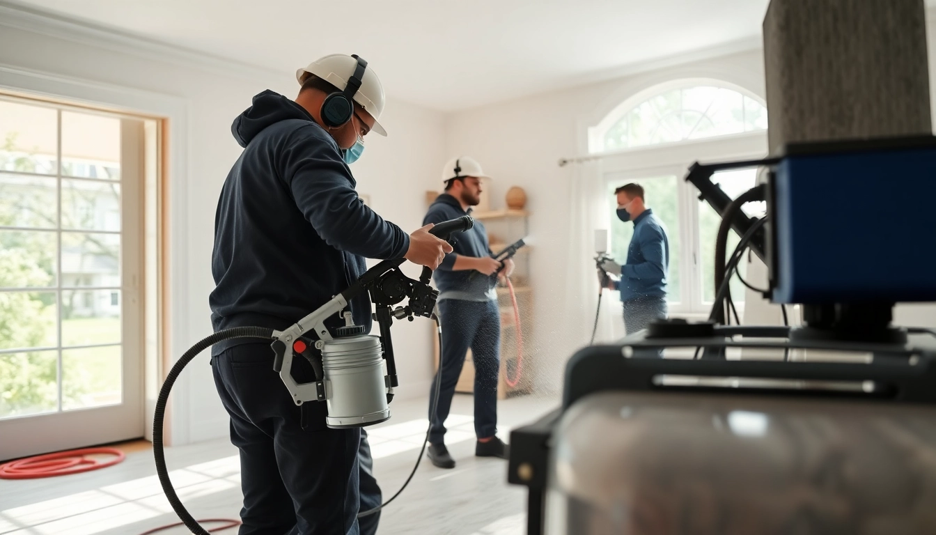 Expert spray foam removal London team efficiently working in a home environment.