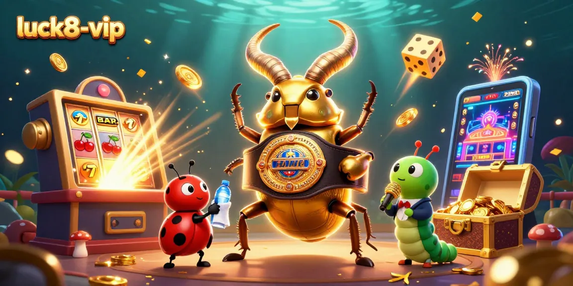Experience exhilarating jackpots with luck8-vip in this vibrant casino illustration.