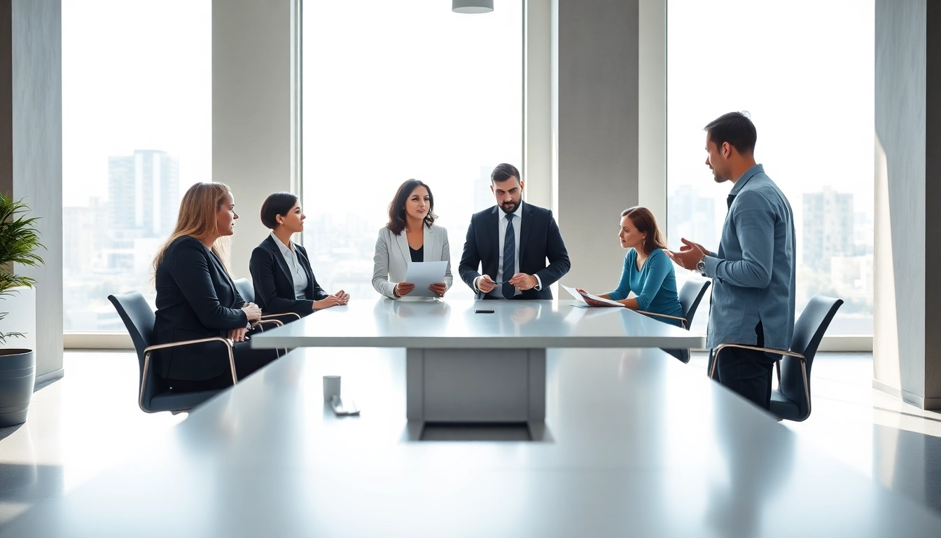 Grant consulting session highlighting diverse teamwork in a modern office.