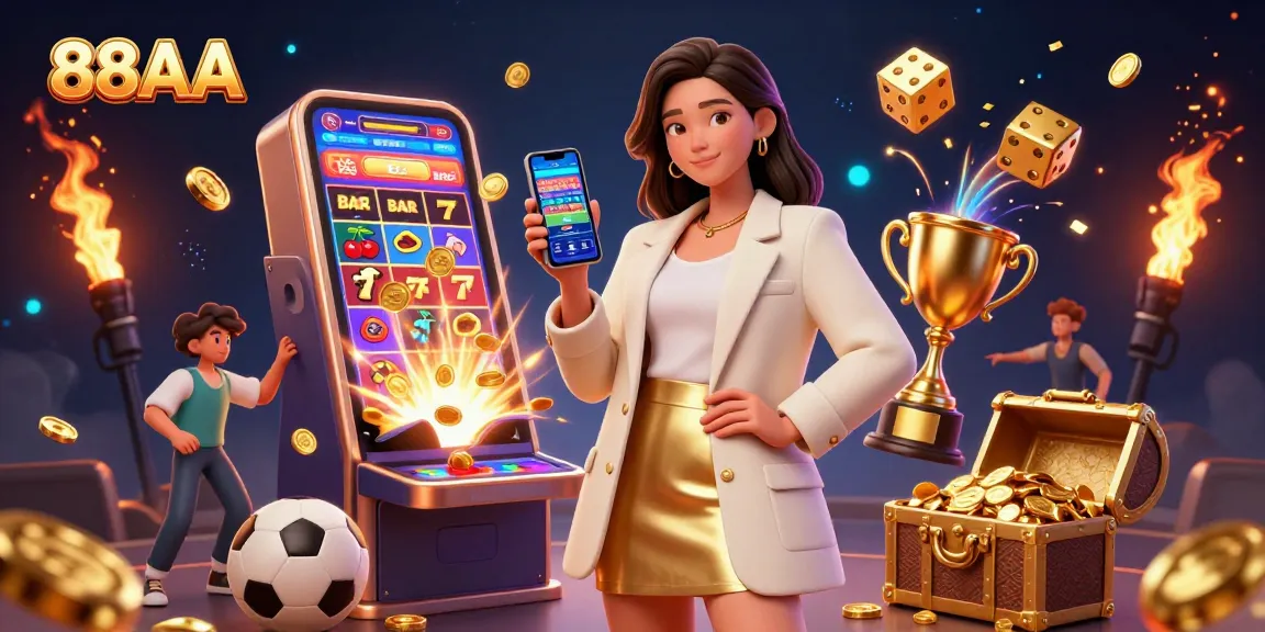 Engage with 88AA's exciting gaming experience through vibrant slot machines and sports betting apps.