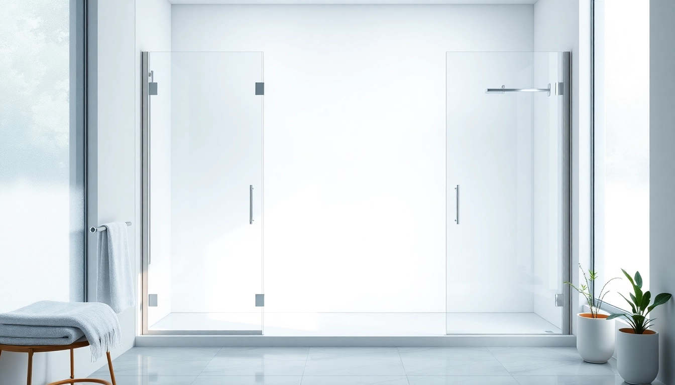 Elegant semi frameless shower screens showcasing modern design and transparency in a bright bathroom.