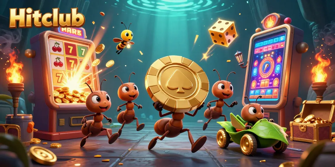 Experience thrilling gaming action at Hitclub with ants in a heist filled with casino treasures.