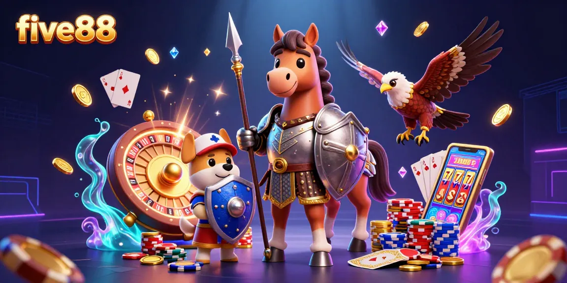 Win big with five88 while enjoying vibrant 3D casino action and animated elements.