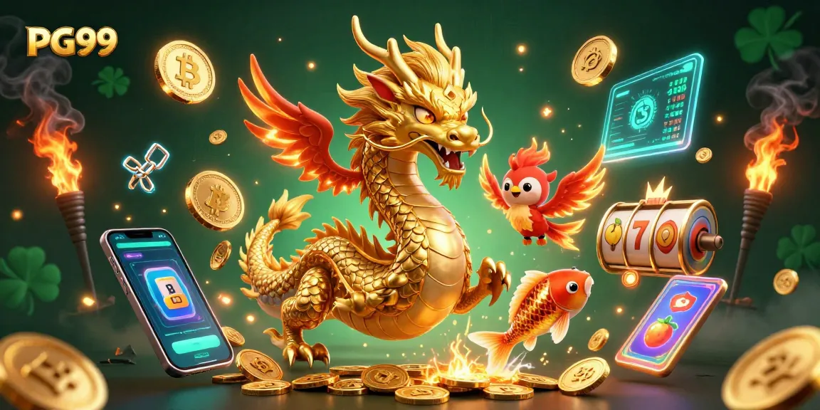 Experience PG99's vibrant casino magic with dragons, coins, and thrilling slot games.