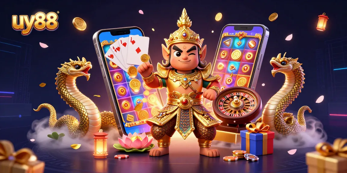 Experience thrilling gameplay with uy88's dynamic slot games and vibrant casino atmosphere.
