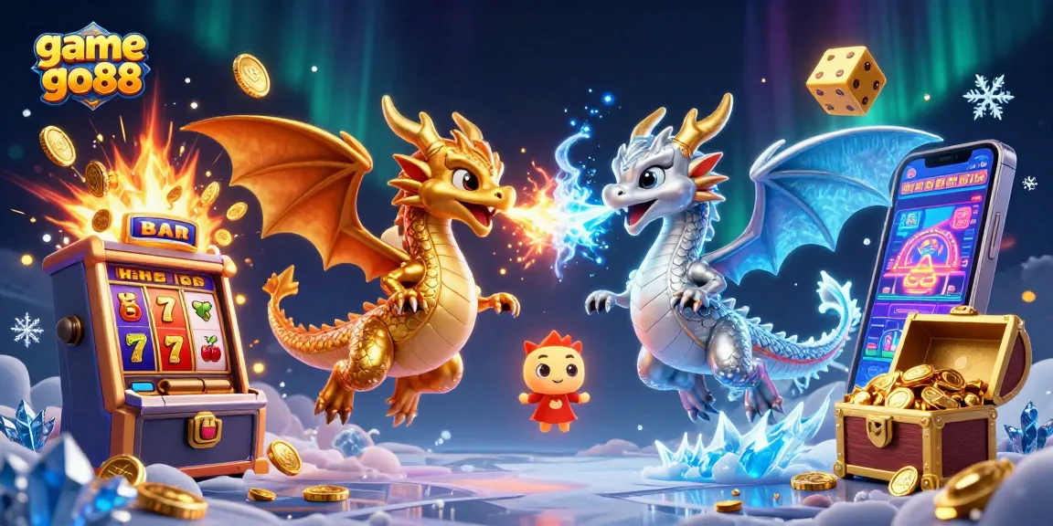 Engage with game go88 gameplay surrounded by vibrant dragons and magical elements.