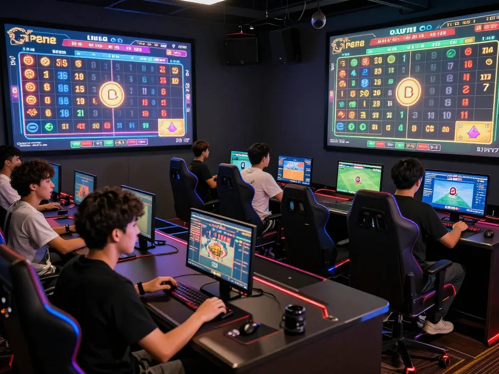 Engaged players experiencing lô đề betting at a vibrant online casino, showcasing excitement and interactive gaming.