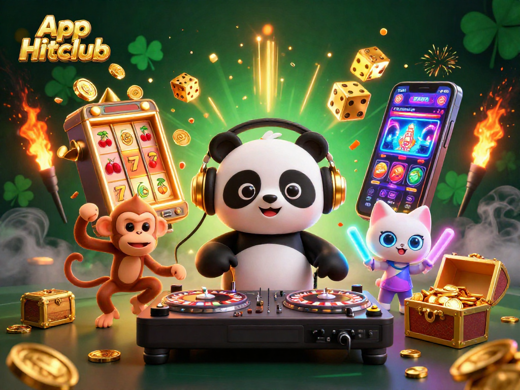 Play thrilling games on the App Hitclub while enjoying a vibrant casino atmosphere.