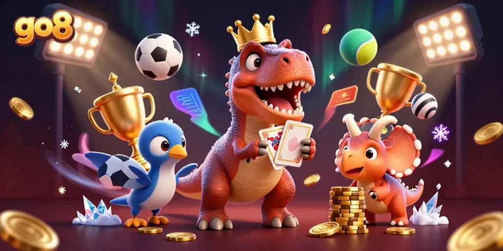 Engage in thrilling gameplay with go8, featuring dynamic characters and vibrant casino elements.