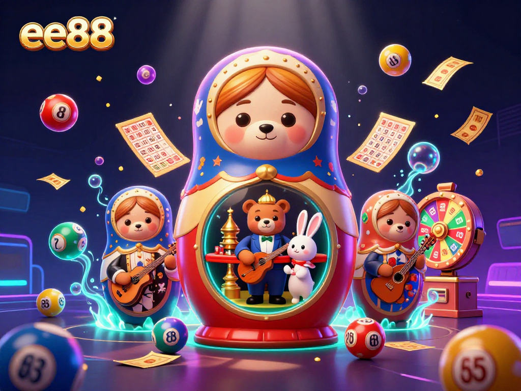 Experience thrilling gameplay with ee88 in a vibrant casino setting filled with dynamic lottery elements.