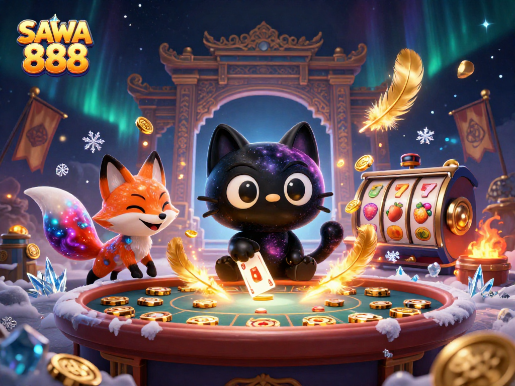 Play exciting slots at SAWA 888 with cosmic charm and vibrant gaming elements.