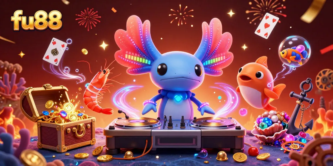 Experience thrilling gameplay at fu88 with a vibrant underwater casino scene showcasing colorful characters and gold treasures.