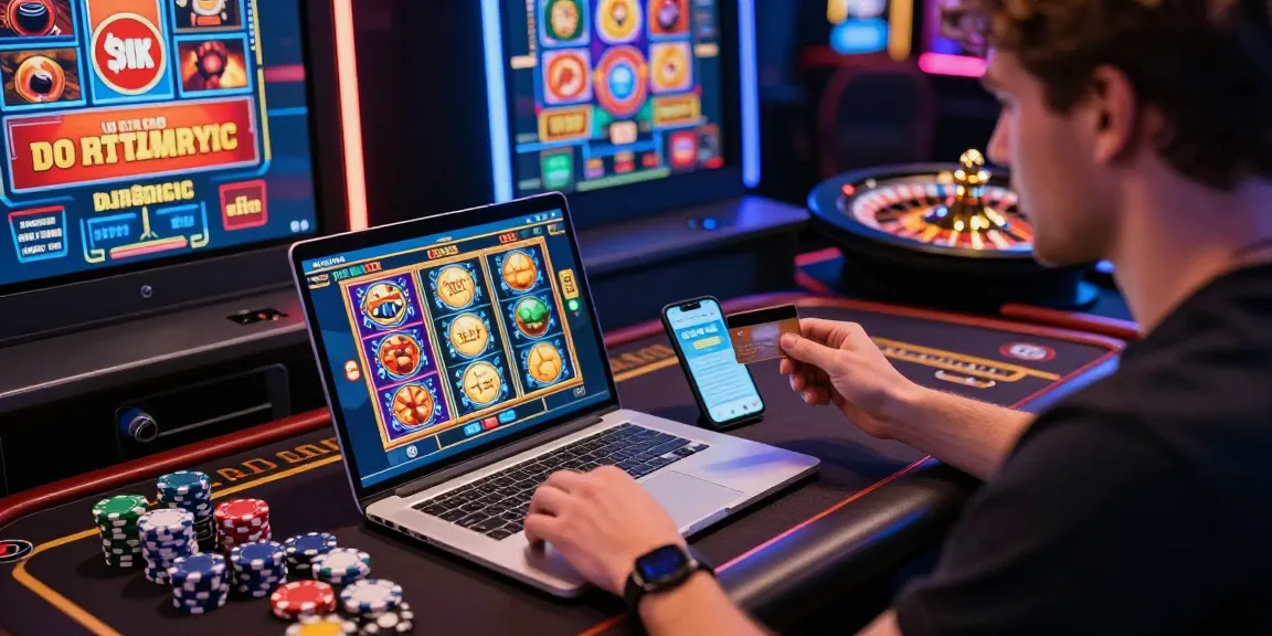 UK player enjoying gaming at scoarch.org.uk's credit card casino with vibrant atmosphere