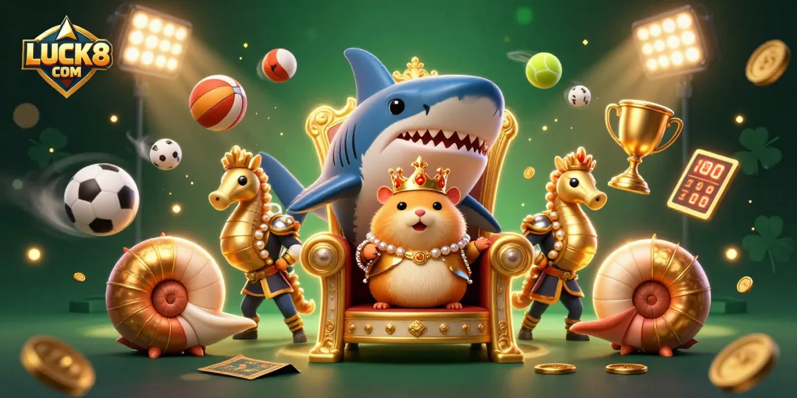 Engage in exciting gameplay at LUCK8 COM with the fierce hamster king and royal companions.