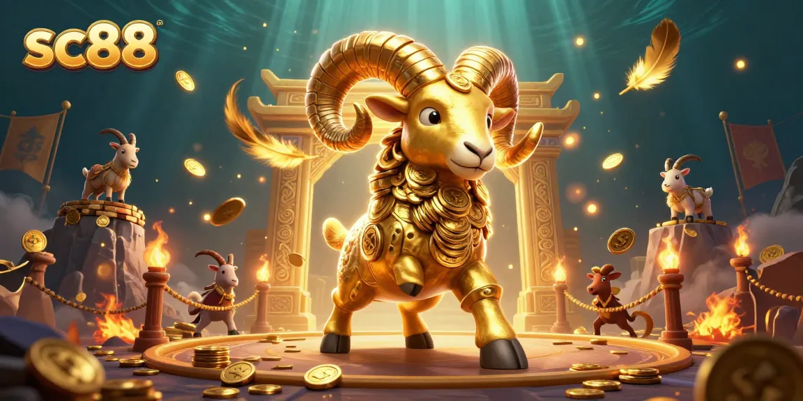 Experience the excitement of sc88 with a charging golden ram and dynamic casino elements.