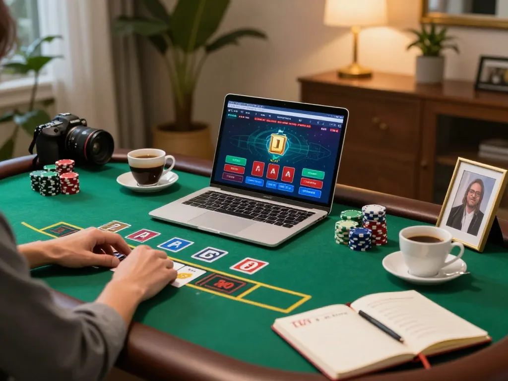 Player enjoying live dealer blackjack at home while using ga6789 platform for strategic gameplay.
