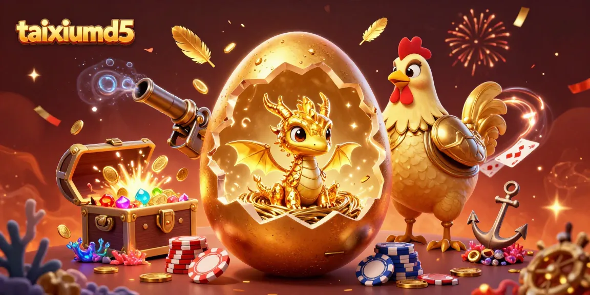 Experience the thrill of winning at taixiumd5 as a golden dragon guards poker chips amidst vibrant casino elements.