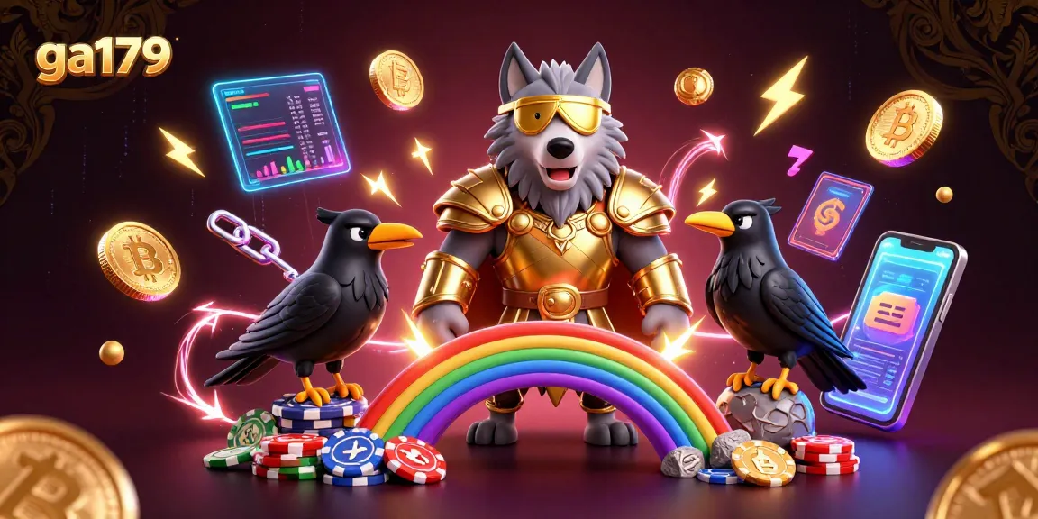 Bet on ga179 with Odin and ravens in a mystical casino scene filled with glowing elements.