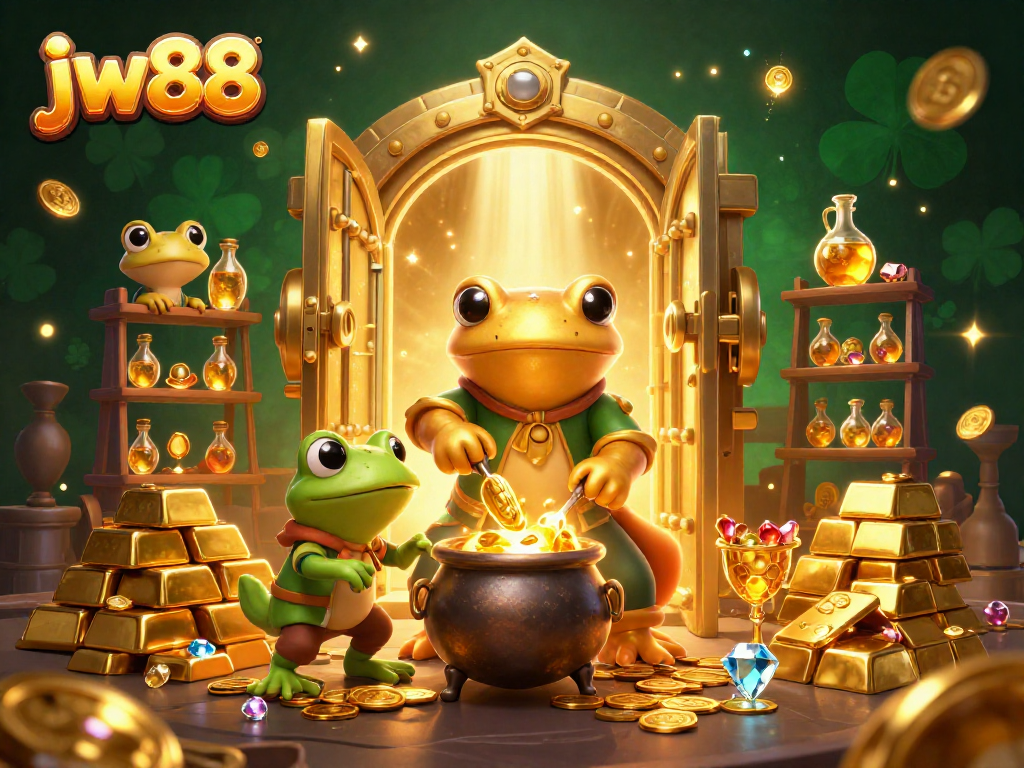 Engage in thrilling gameplay at jw88 with enchanting golden alchemist illustrations brimming with gaming treasures.