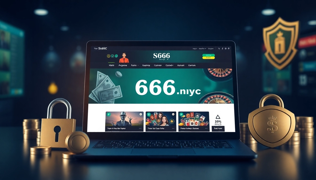 S666.nyc online gambling platform interface with secure features and vibrant casino games