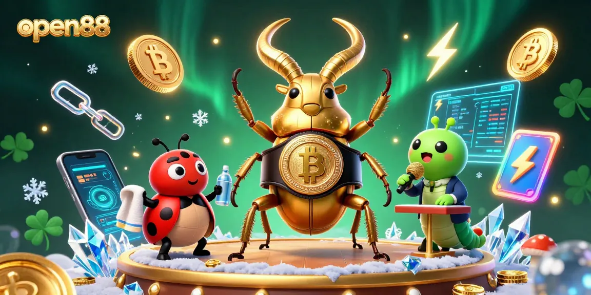 Experience the thrill of winning with open88 in this vibrant casino-inspired 3D illustration.