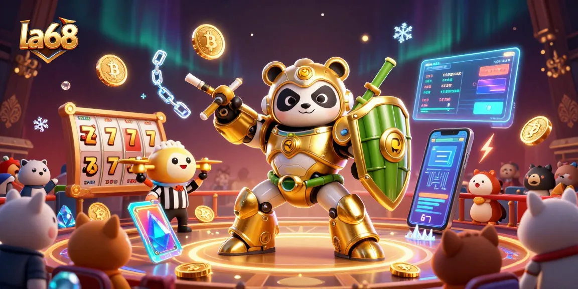 Experience thrilling action at la68 with colorful slots, jackpots, and vibrant digital elements.