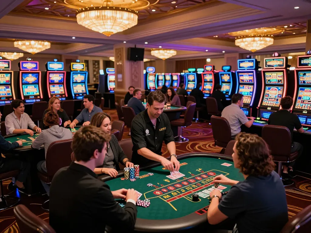 Bet88 players enjoying vibrant casino atmosphere while engaging with live games