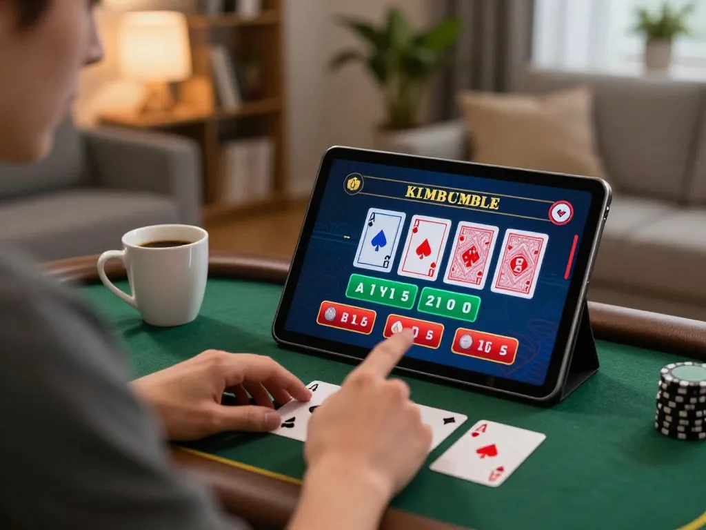 Engaging in live dealer blackjack with sunwin in a cozy online gaming setup.
