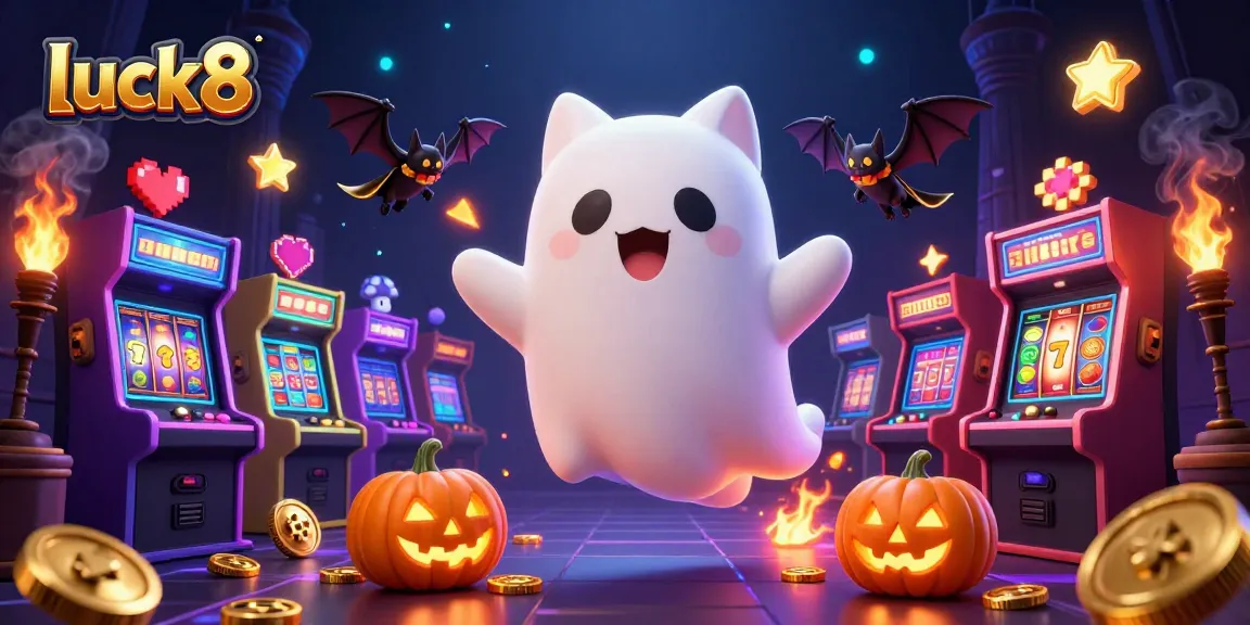 Experience the thrill of luck8 with ghostly characters and vibrant casino features.