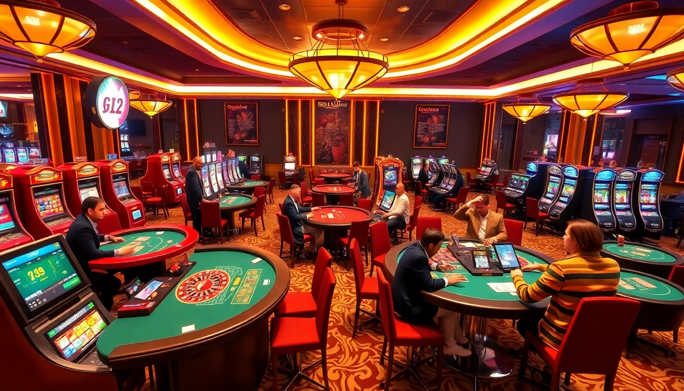 Experience thrilling gameplay at Goal123 with exciting casino tables and vibrant slot machines.