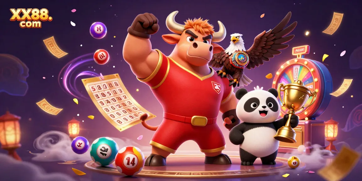 Experience the excitement of winning at XX88. com with energetic characters and vibrant casino elements.