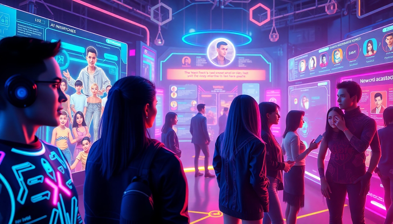 Explore the immersive world of AI NSFW chat platforms through a vibrant digital landscape.