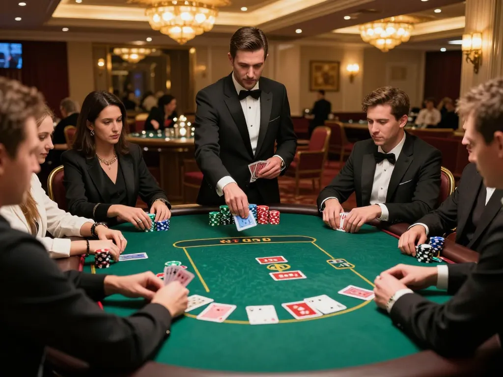 NET88 poker players engaged in strategizing during a dynamic table game.