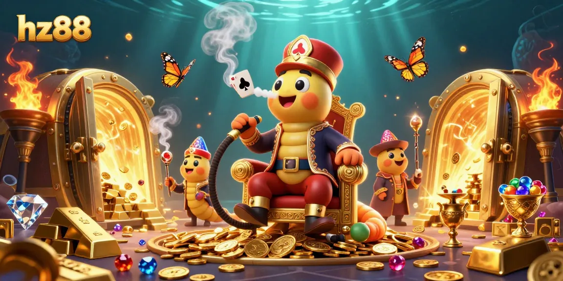Experience the thrill of winning with hz88 in a vibrant casino scene featuring colorful characters and game elements.